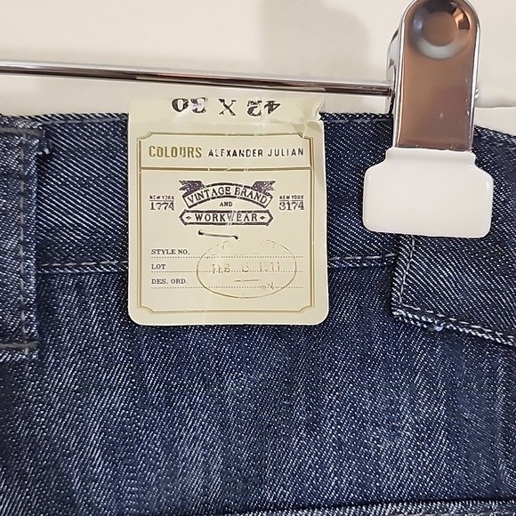 Colours Alexander Julian straight fit jeans in crash color size 42×30 NWT - Picture 7 of 12